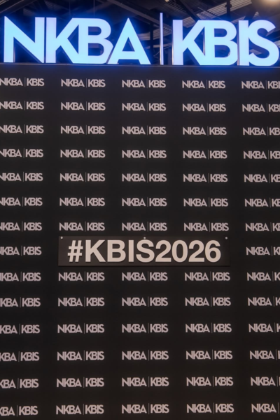 NKBA KBIS 2026 event backdrop with large conference signage